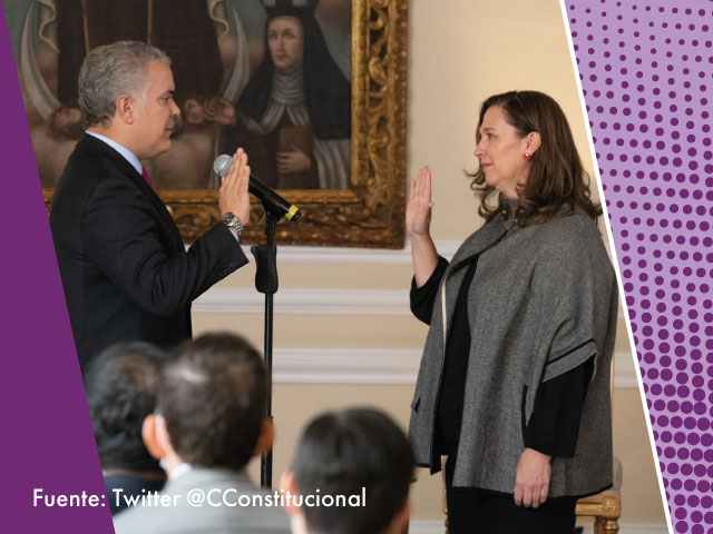 Natalia Ángel Cabo se posesionó como nueva magistrada de la Corte Constitucional