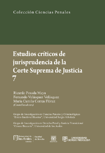 Portada Estudios críticos de jurisprudencia de la Corte Suprema de Justicia