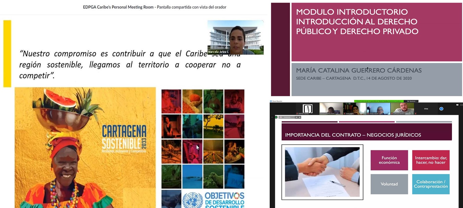 Bienvenida a estudiantes de la Esp. en Derecho Público en Cartagena