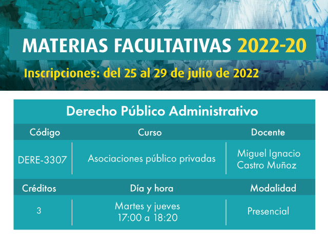 Facultativa 2022-20: Asociaciones público privadas | Derecho | Uniandes