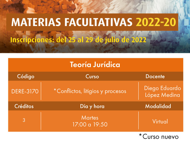 Facultativa 2022-20: La vida real de los abogados | Derecho | Uniandes