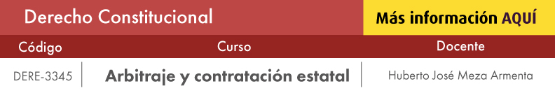 Facultativa: Arbitraje y contratación estatal