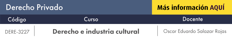 Facultativa: Derecho e industria cultural