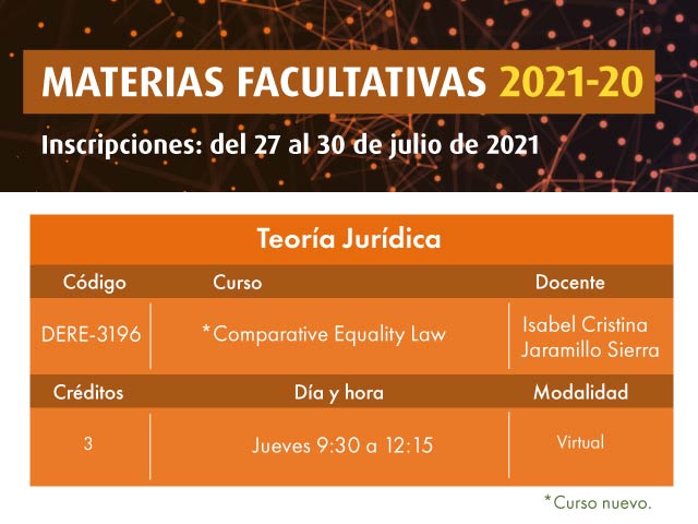 Facultativa: Comparative Equality Law | Derecho | Uniandes