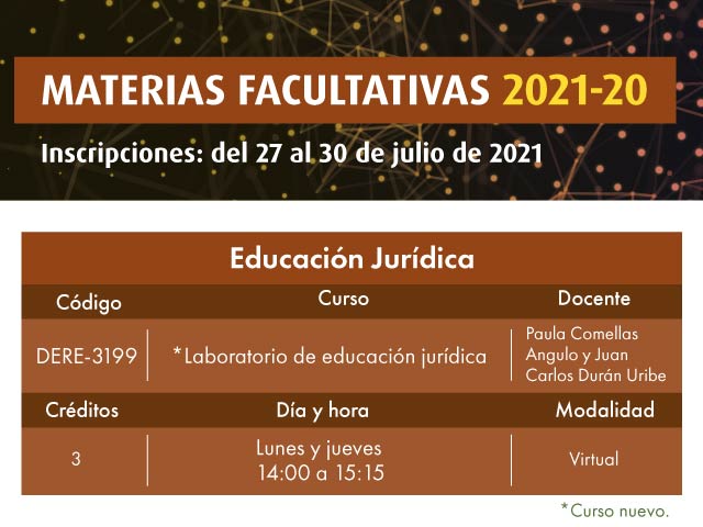 Facultativa: Laboratorio de Educación Jurídica | Derecho | Uniandes