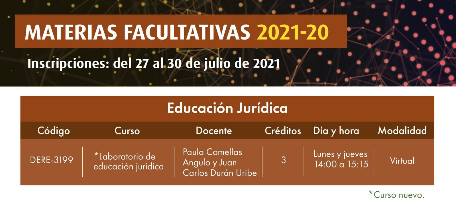 Facultativa: Laboratorio de Educación Jurídica | Derecho | Uniandes