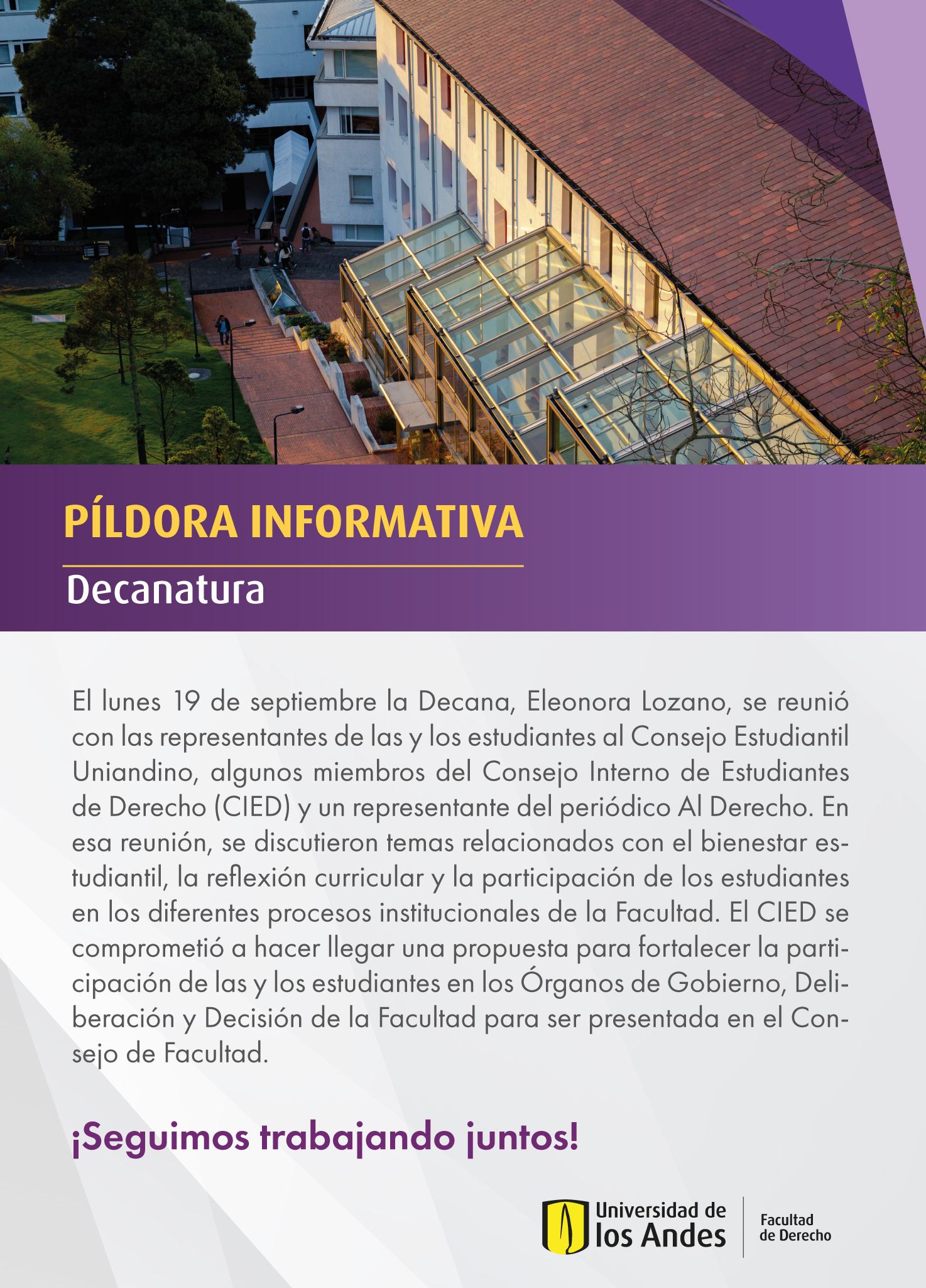 Píldora Decanatura Facultad de Derecho 