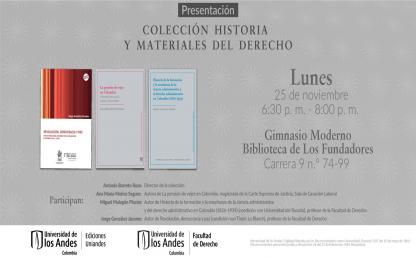Presentación de la Colección Historia y Materiales del Derecho